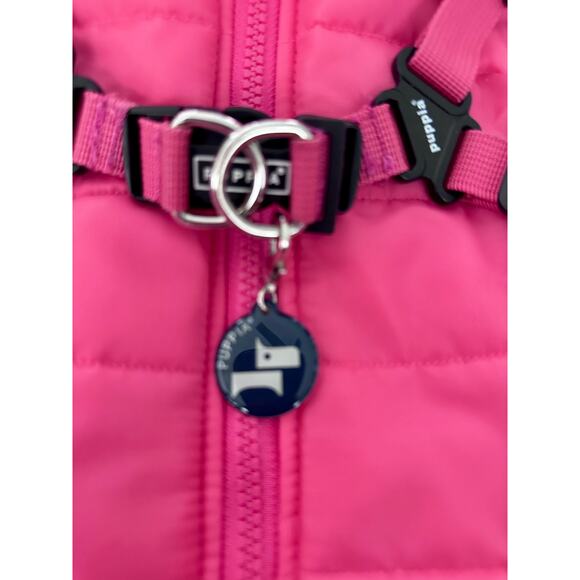 Puppia Donavan Coat with built in harness hot pink comfy warm dog jacket SZ LG - Picture 5 of 9